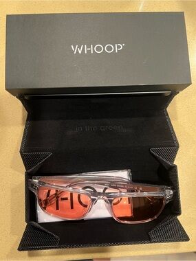 Clear Frame Sunglasses with Orange Lenses